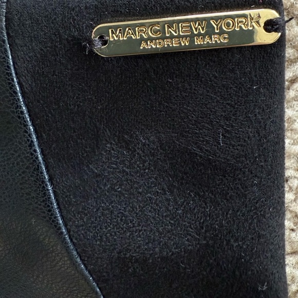 Marc New York Black Midi Skirt with Leather Details - Picture 2 of 11